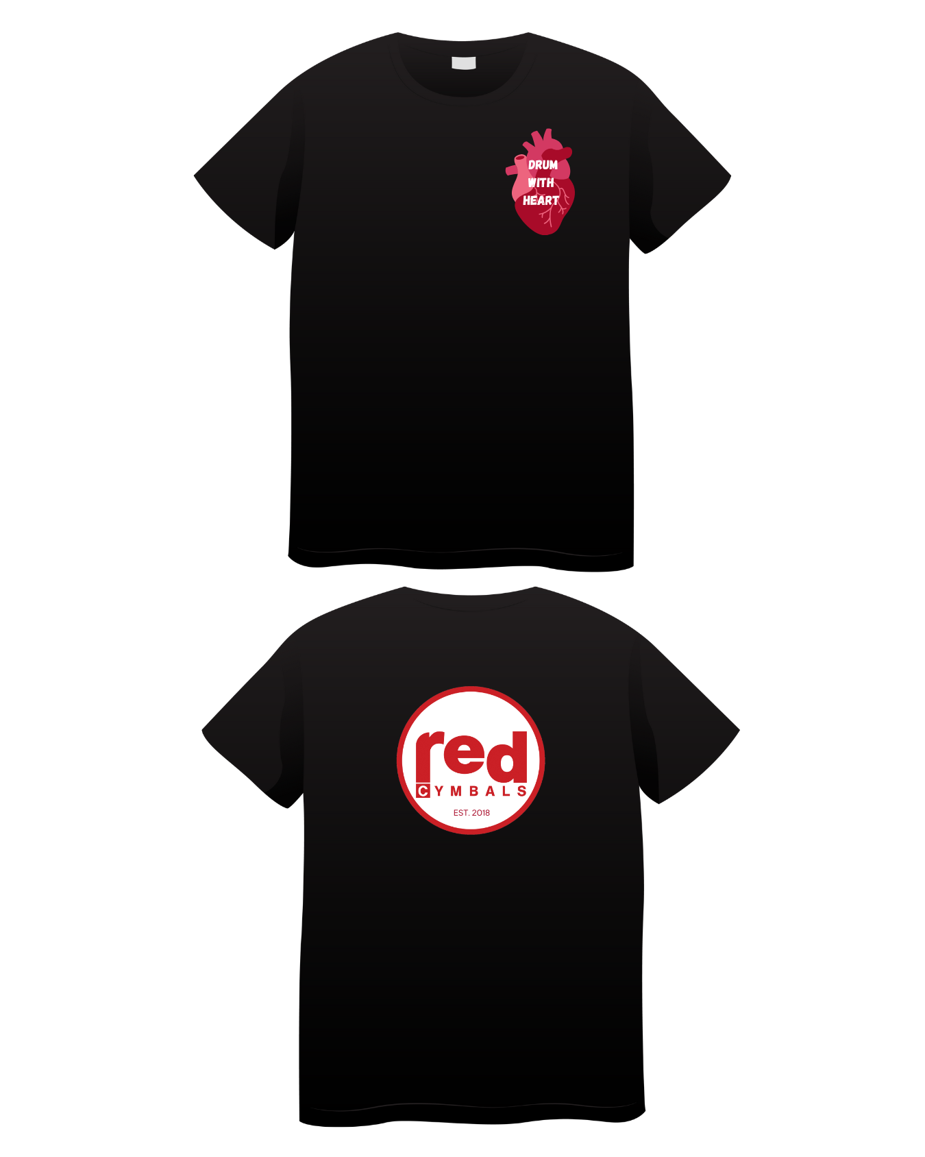 Drum with Heart Red Cymbals T-Shirt